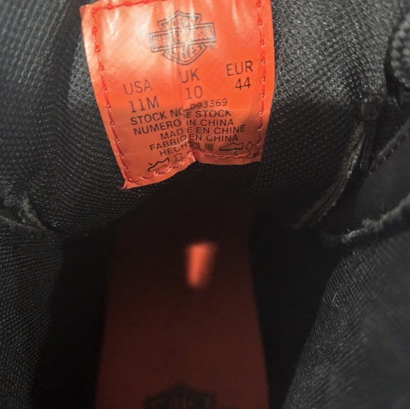 Harley Davidson Men's Bonham Black Water-Resistant Boots Shoes D93369size 11 - Picture 9 of 10